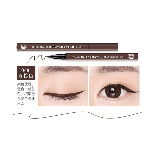 Fast Dry Smooth Waterproof Eyeliner Pencils Eyes Brown Black Color Pigments Liquid Eye Liner Pen Make Up Tools