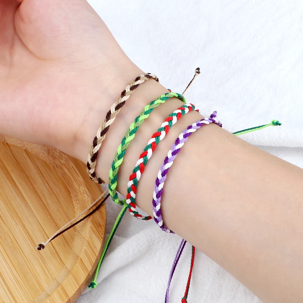 100pcs Colorful Handmade Braided Bracelets Assorted Friendship Thread  Bracelets for Wrist Ankle (Random Style and Color) - Walmart.com