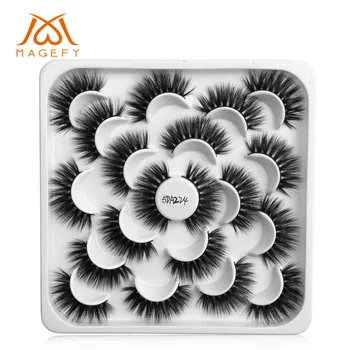 

7 Pairs 5D Faux Mink Lashes False Eyelashes Natural Thick Long Eye Lashes Makeup Beauty Eyelashes Extension Tools TSLM1