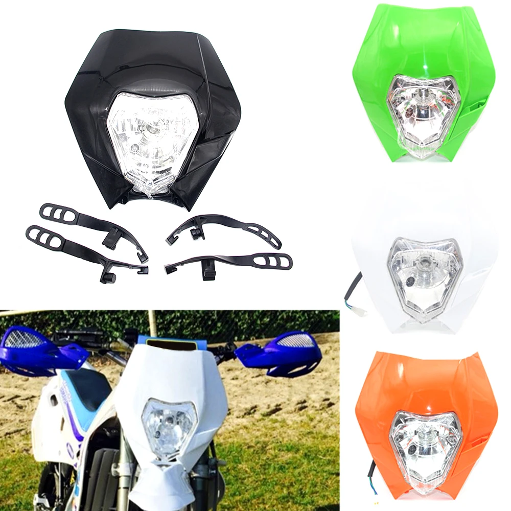 

Motorcycle Headlight Headlamp Dual Sport Dirtbike Off Road Motocross Head Light Mask For KTM SMR EXC SX Yamaha WR
