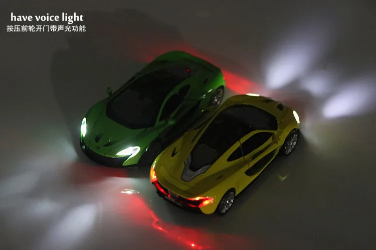 Goedkoop 132 Voor Mclaren P1 Lichtmetalen Diecast Model Auto Speelgoed Voertuigen Auto Met Licht Geluid Gift Voor Baby Collectible