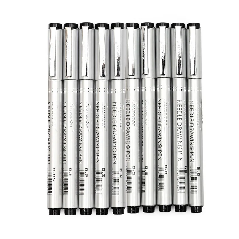 10 шт. водонепроницаемый ручной Дизайн Эскиз игла ручка ручной dawing liner fineliner мультфильм ручка подписи