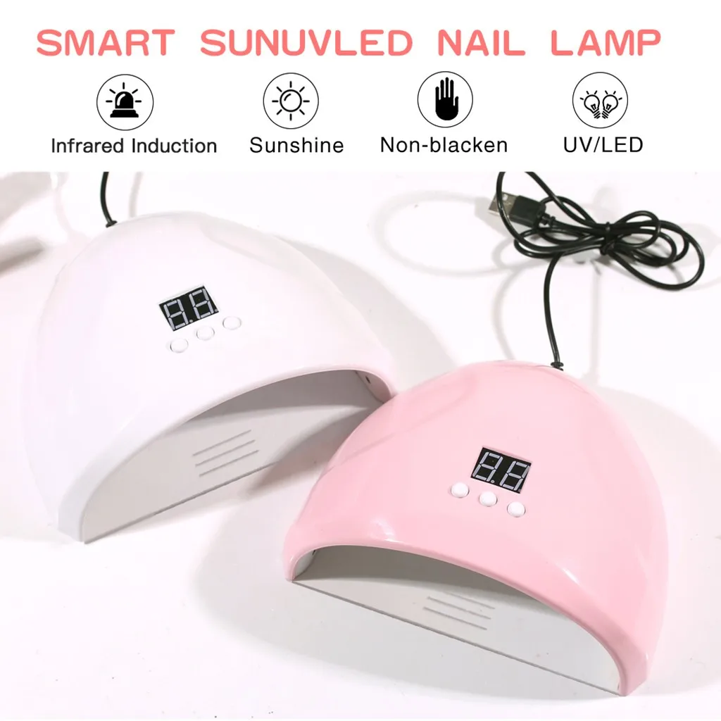 Лампа для маникюра 36 Вт Интеллектуальная Индукционная USB лампа для ногтей Сушилка для ногтей Светодиодный УФ-лампа Инструмент для дизайна ногтей# Zer