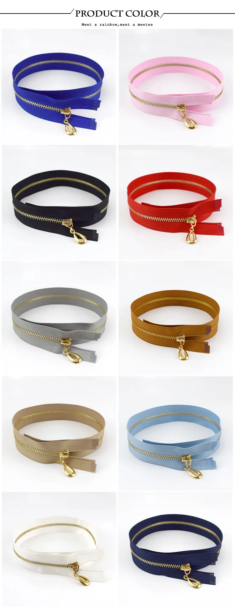 2 шт. Meetee 40-70 см 3# металлическая молния синяя открытая молния для шитья одежды сумки обувь, одежда аксессуары ремесло ZA055
