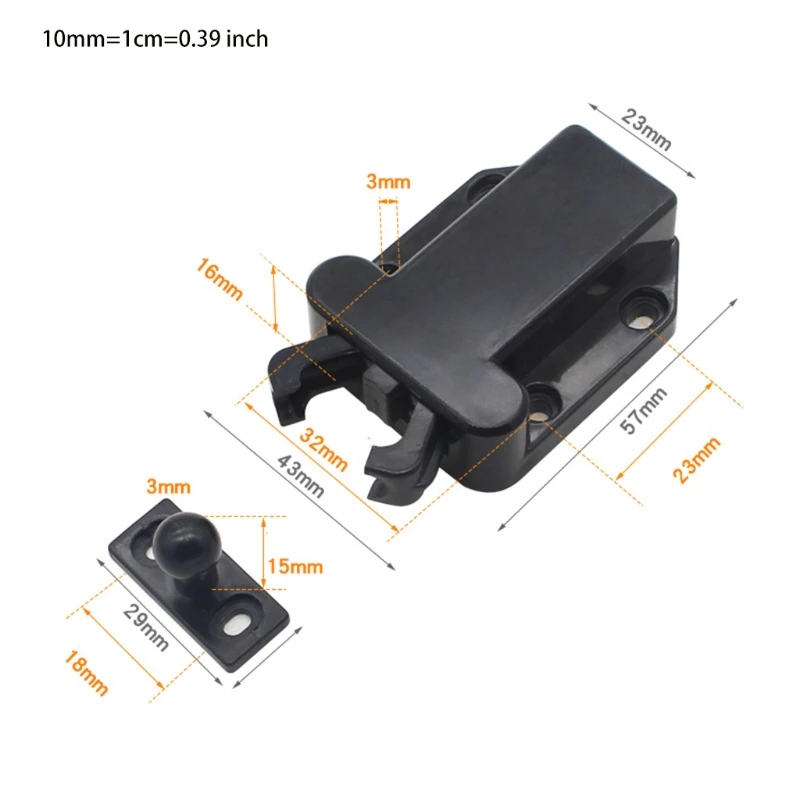 Invisible Furniture Lock Cabinet Touch Latch with Mute Pop-up Function Push to Open Catch Lock for Cupboard Wardrobe magnetic cabinet catches,magnetic cabinet latches,cabinet door latch