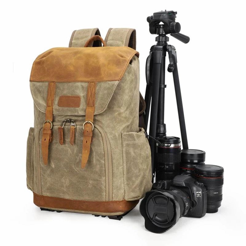 Многофункциональный батик холст камера рюкзак Dslr камера сумка Открытый водонепроницаемый ударопрочный Сумка для фотокамеры для Canon Nikon sony