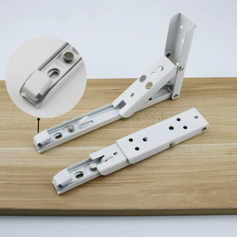 Белый металлический складной кронштейн 2 шт./компл. треугольный для крепления на