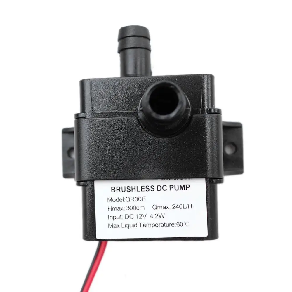 

Ultra-quiet DC 12V 4.2W 240L/H Flow Rate Waterproof Brushless Pump Mini Submersible Water Pump 2019 Brand New