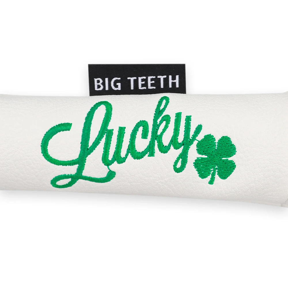 Lucky Clover Golf Alignment Stick покрывает зеленую/черную кожу от больших зубов новая ручная работа Высокое качество