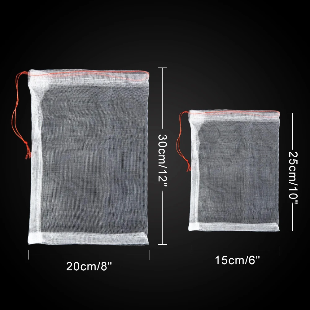 50Pcs/set Garden Netting Bags Vegetable Grapes Apples Fruit Protection Bag Pouch Agricultural Pest Control Anti-Bird Mesh Bags