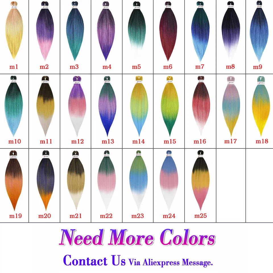 

26 дюймов Омбре вязание крючком легко крупные косы волосы синтетические волосы оптом Yaki прямые плетеные волосы удлинитель для черных женщин