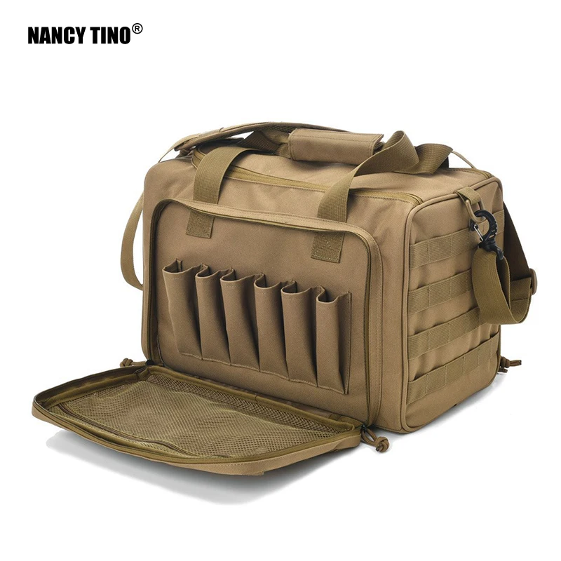 NANCY TINO entrenamiento táctico bolso Molle Sistema de caza de 600D impermeable pistola de tiro bolsa caqui bolsa de Camping