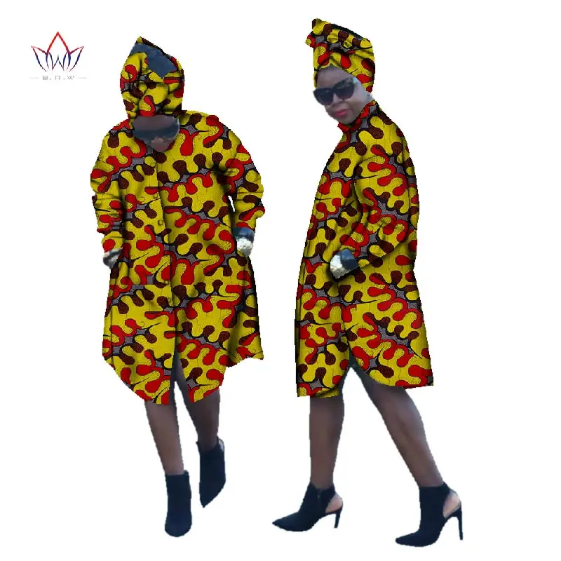 Новое летнее Африканское пальто afrikanische kleidung манера традиционная блуза с длинным рукавом африканская одежда Женская Хлопок 6xl BYWWY841