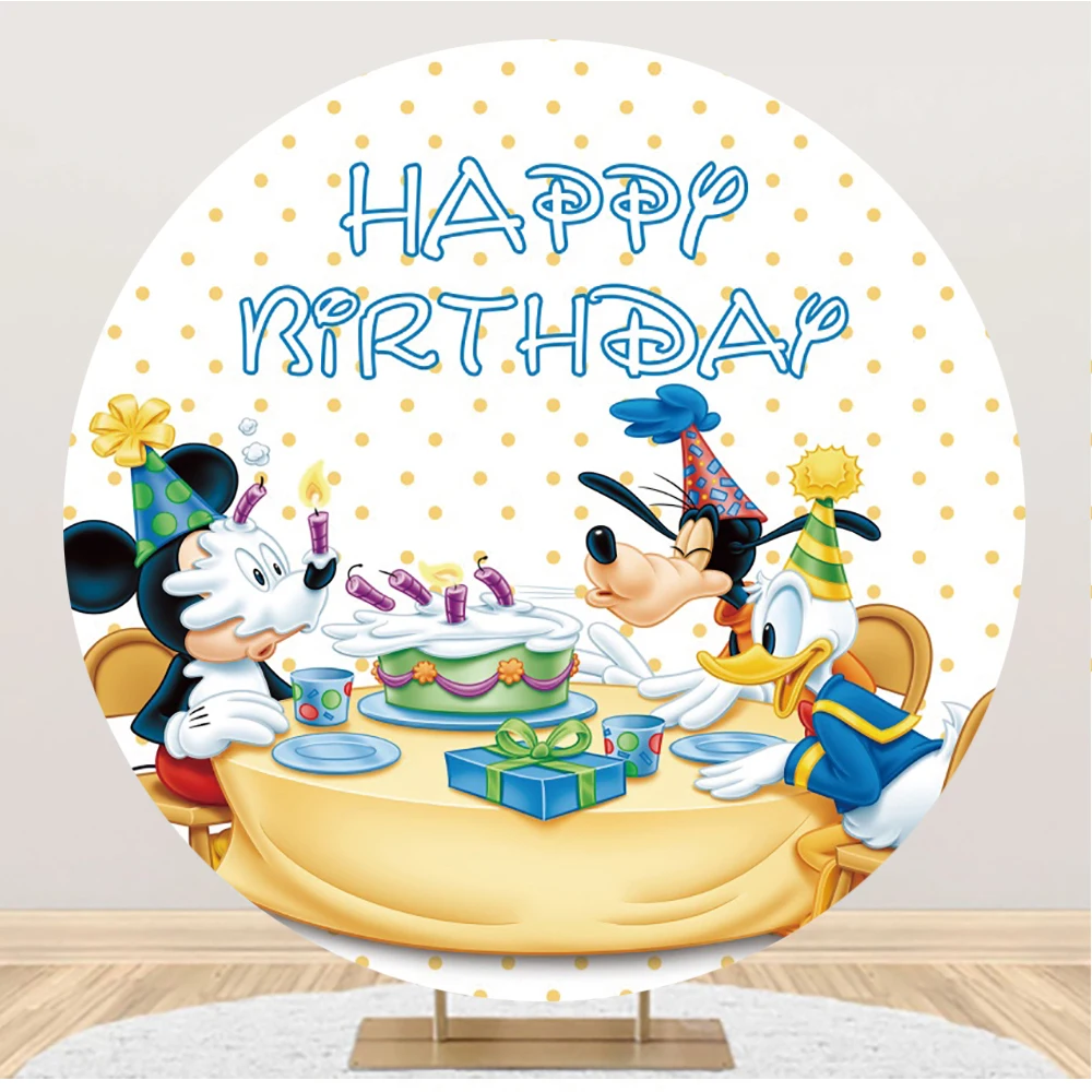 22 Cartoon Disney Princess Party Photo Background Mickey Mouse Minnie Colorful Wallpaper Happy Birthday Baby Shower Backdrops Party Backdrops Aliexpress