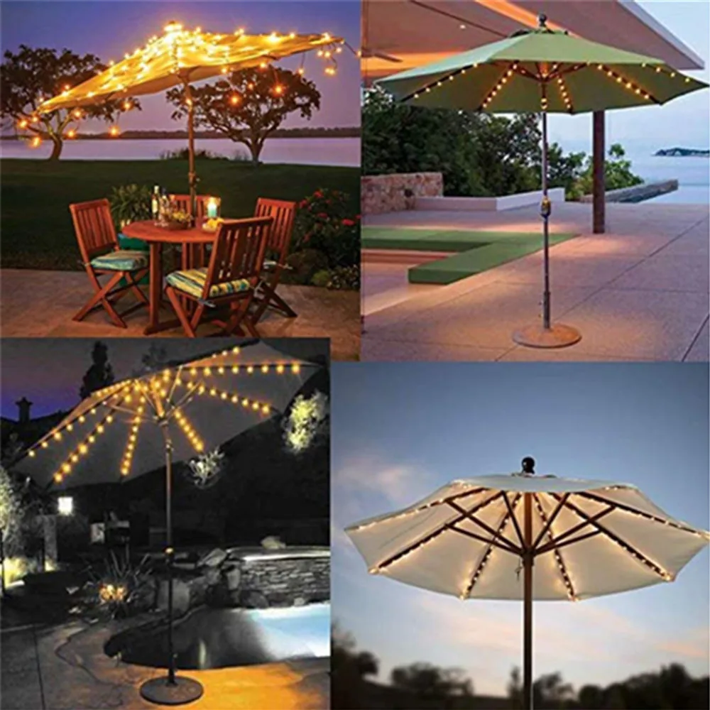 

72LEDS Solar Umbrella Light Outdoor Garden String Lights IP67 Waterproof LED Lights Christmas Party Decorative Lights