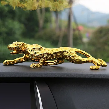 

Car Ornaments Leopard Figurine Cool Auto DEcor Automobiles Interior Dashboard Resin Crafts Home Decoration Accessories Gift