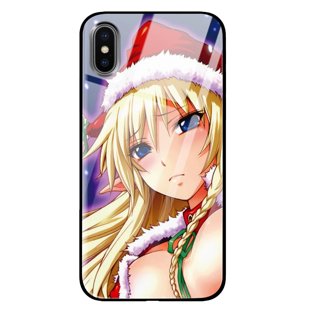 Рождественская девочка для iPhone 5 5S 6 6s 7 8 Plus X XS XR 11 Pro макс. закаленное стекло чехлы - Цвет: 6