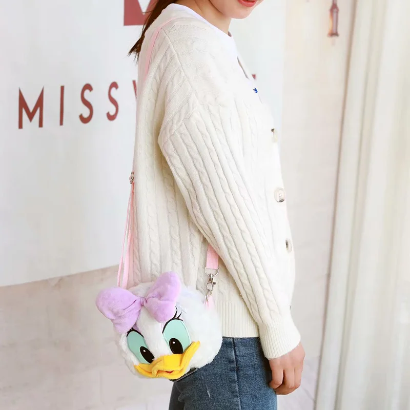 see chart Melody Duffy Duck модные аниме плюшевые сумки на плечо мягкий мультфильм Tote повседневное пушистые куклы телефон сумка для девочек - Цвет: see chart