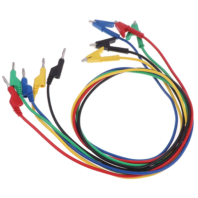 5pcs cable 4 mm 1 meters Banana Plug Cable Line Test Wire | Электроника