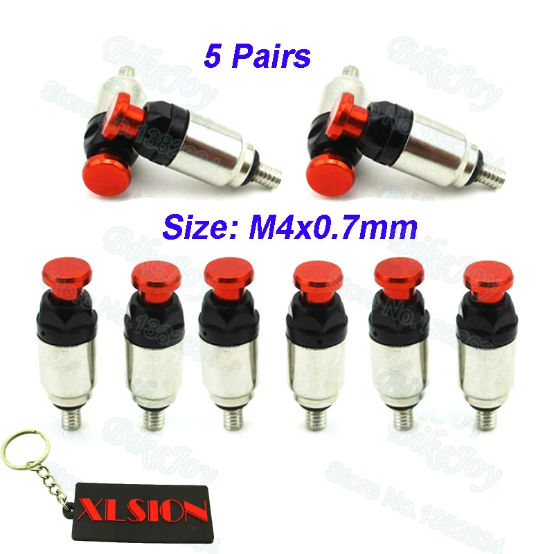 5 Pairs M4 X 0.7mm Cnc Fork Air Bleeder Valves For 43mm 48mm Wp Front Forks Sx Xc Exc 125 150