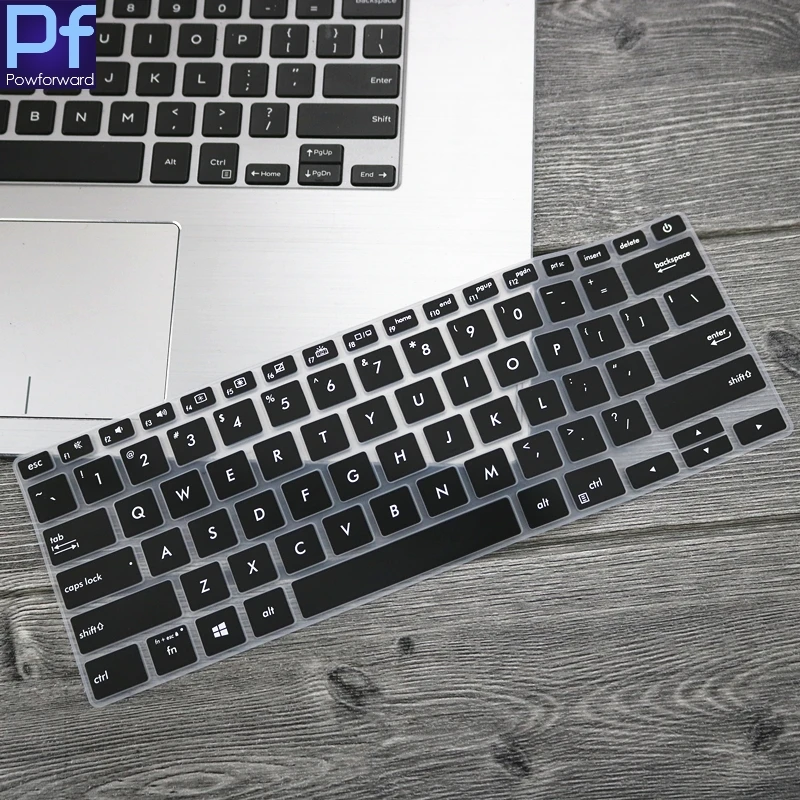 Силиконовый чехол-клавиатура для ноутбука ASUS ZenBook 14 UX431FA UX431Fn UX431 UX 431 FN FA 14 дюймов - Цвет: black