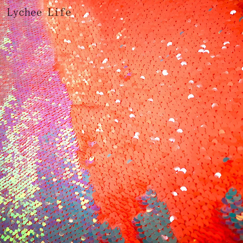 리치 라이프 가역 스팽글 원단, 반짝이는 원단, DIY 바느질 용품, 고품질, 20x30cm