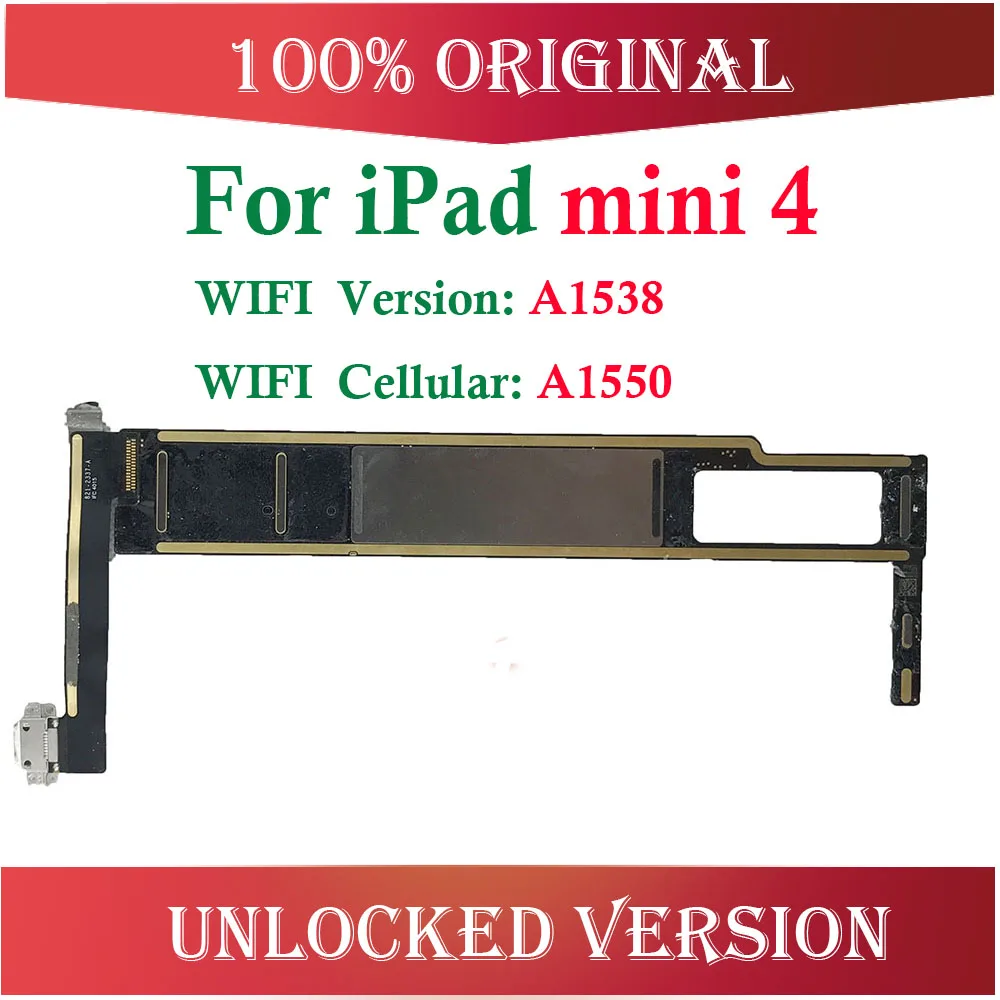 Протестированная материнская плата для Ipad mini4 Wifi разблокированная материнская плата для Ipad mini 4 сменная материнская плата с чипами A1538 A1550