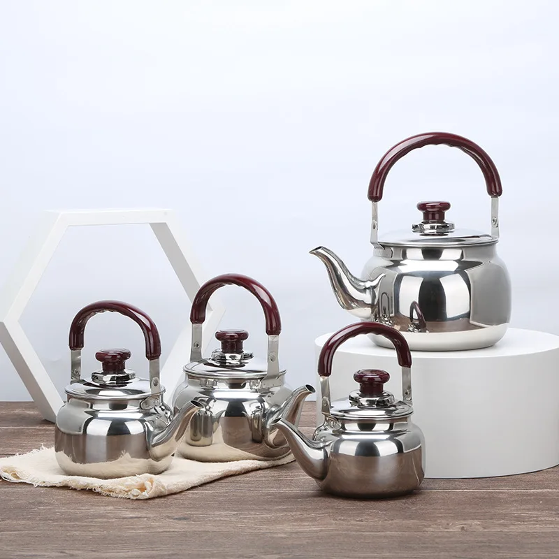 Stainless Steel Kettle Retro Kungfu Tea Teapot Outdoor Small Kettle Household Induction Cooker Teapot