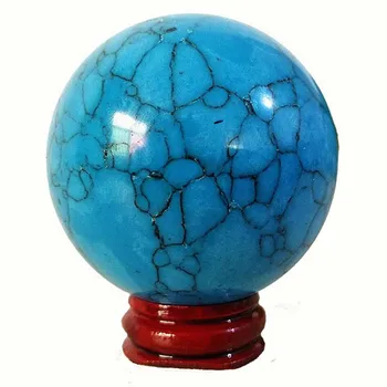 

45-60mm Natural chalchite stone crystal ball turquoise stones sphere home decorated high quality stones sphere