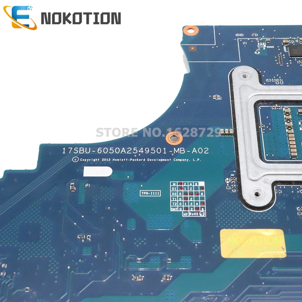 NOKOTION 720265-501 720265-001 для hp Envy 17-J Loptap материнская плата 6050A2549501-MB-A02 основная плата DDR3L полностью протестирована