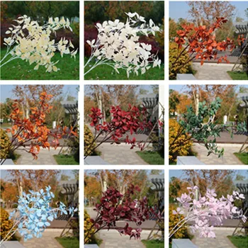 

20P Fake Long Stem Rhododendron Leaf 100cm/39.37" Simulation Plastic Azalea Leaves for Wedding Home Decorative Artificial Plants