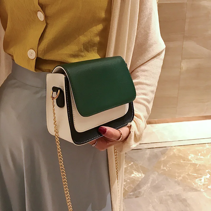 

New Korean chain bag shoulder bag messenger bag girl fashion simple Joker tide