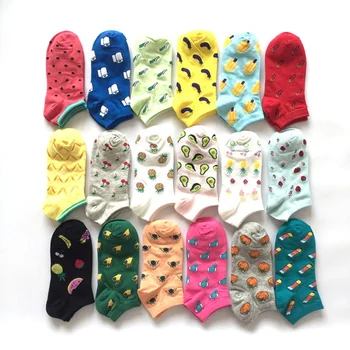 

Cartoon creative ship socks cotton socks summer version of fruit and vegetable ship socks