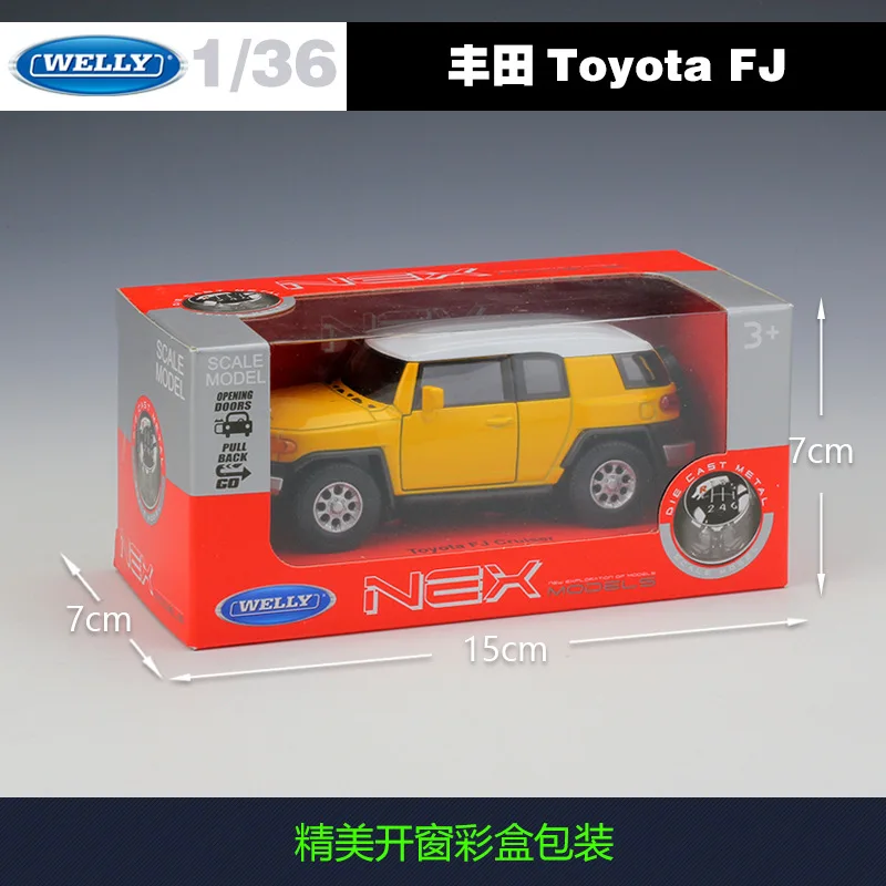 1:36 Toyota FJ сплав модель автомобиля литья под давлением Металл тяга назад модели транспортных средств