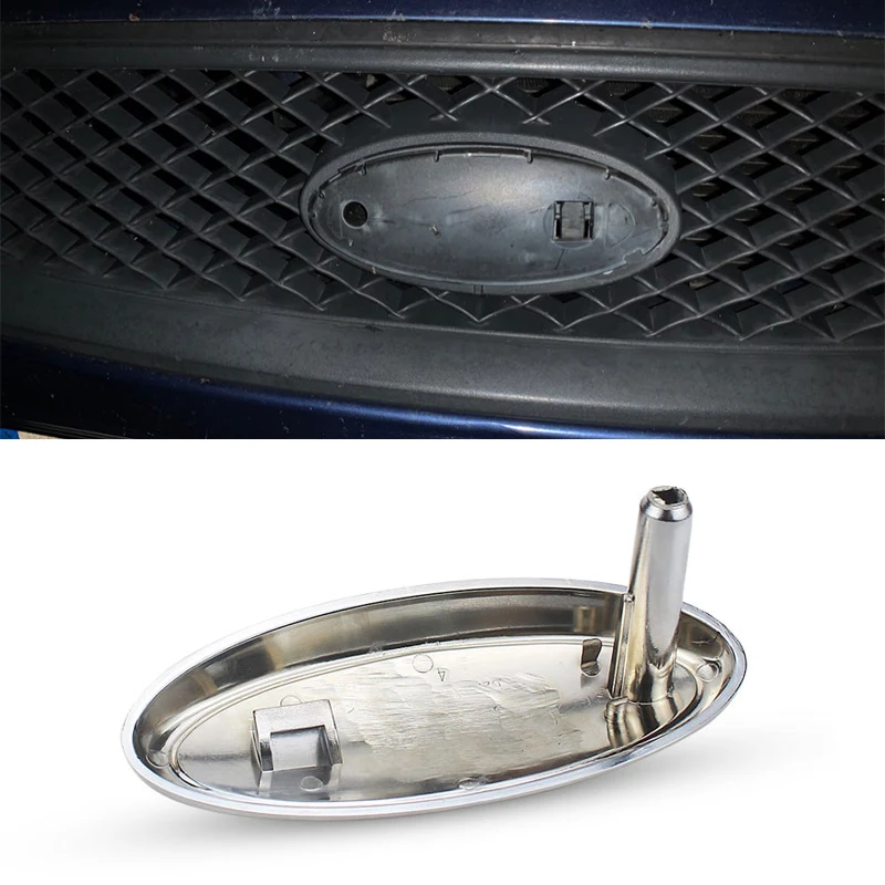 1pcs Car Front Mark Grille Rear Badge Sticker For Ford Fiesta Focus MK1 MK2 MK3 MK7 Escort Mondeo Winning Ranger Car Accessories