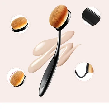 

5pcs black gold Makeup Brushes Set Soft Oval Head Shaped Foundation Concealer Brush Kit Cosmetic Tool Professional Makeup Brush