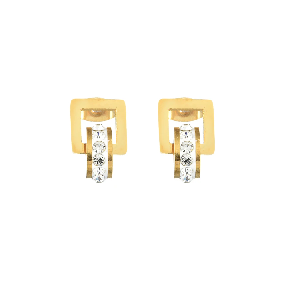 

053 Jewelry Set For Women Silver & Gold Color Round Design Necklace Stud Earrings Party Jewelry 2020