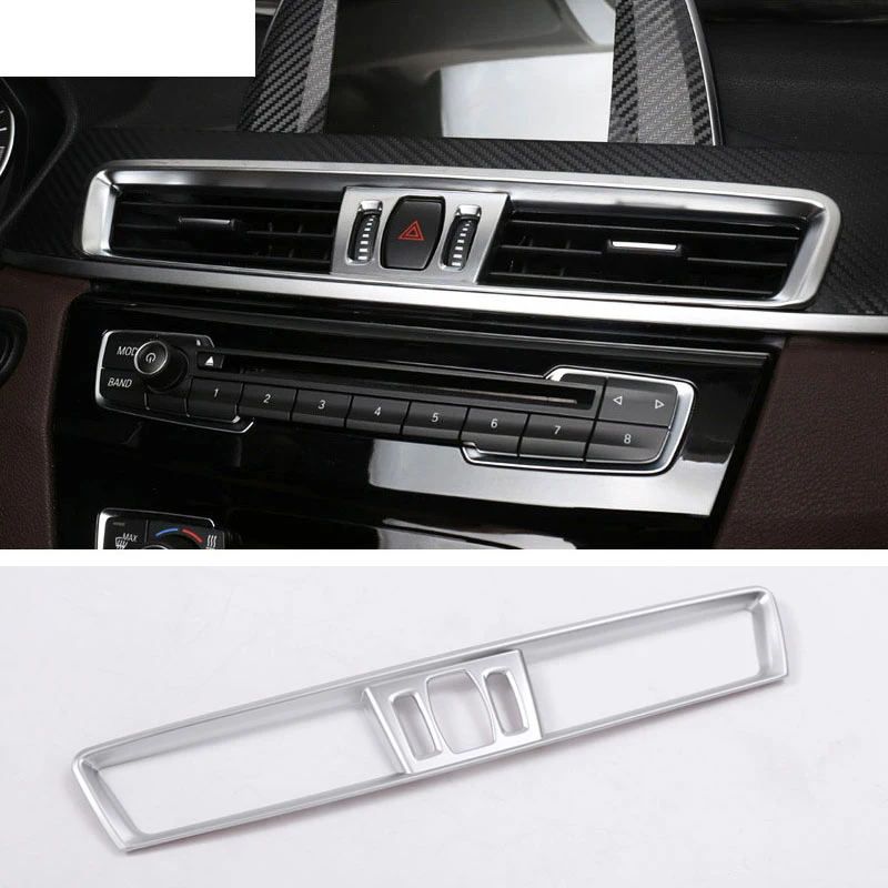 

For BMW X1 f48 2016-2019 Accessories ABS Matte Chrome Console Air-Conditioning Vent Cover Trim For BMW X2 F47 2018 2019