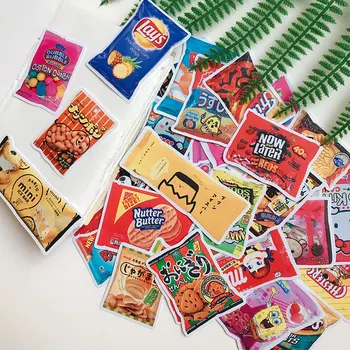 

20Pcs/Pack Cartoon Japan Europe US Snack Sticker DIY Craft Scrapbooking Album Junk Journal Planner Decorative Stickers