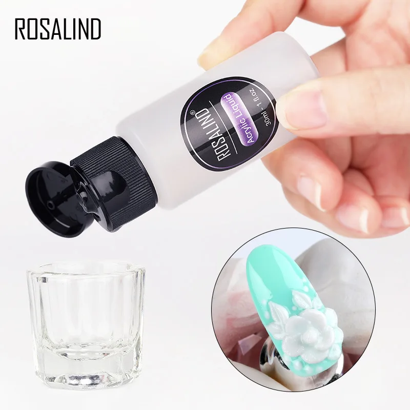 

ROSALIND Acrylic Powder Poly Gel For Nail Polish Nail Art Crystal Decorations Manicure Set Kit Professional Nail Accessories TS1