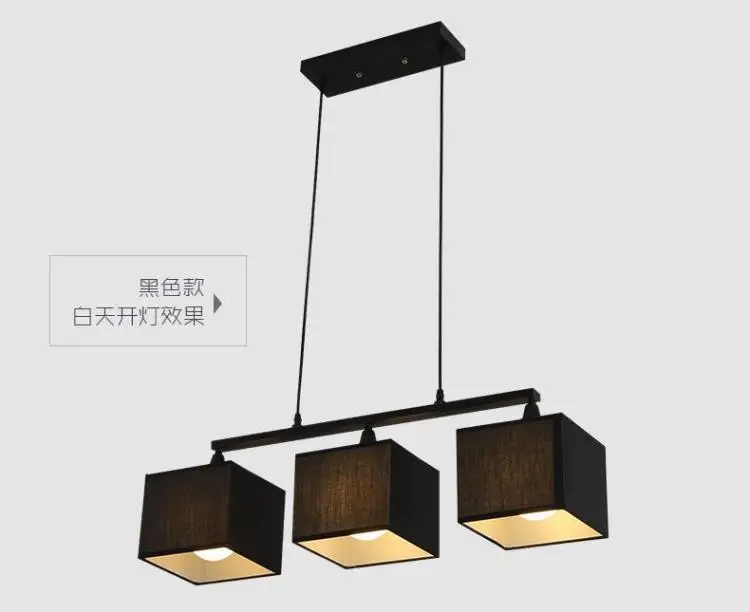 Nordic modern minimalist fabic lampshade pendant light for bedroom study living room lamp