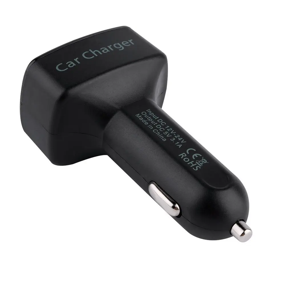 

New Automobiles High Quality 4 in1 3.1A Dual USB Car Charger Digital Display Ammeter Voltmeter Thermometer Cars Styling