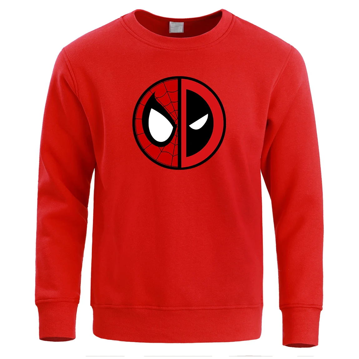 Человек-паук толстовка мужская Dead Poll Crewneck толстовки зимние супер герой флис теплый белый мужской пуловер уличная одежда - Цвет: Red