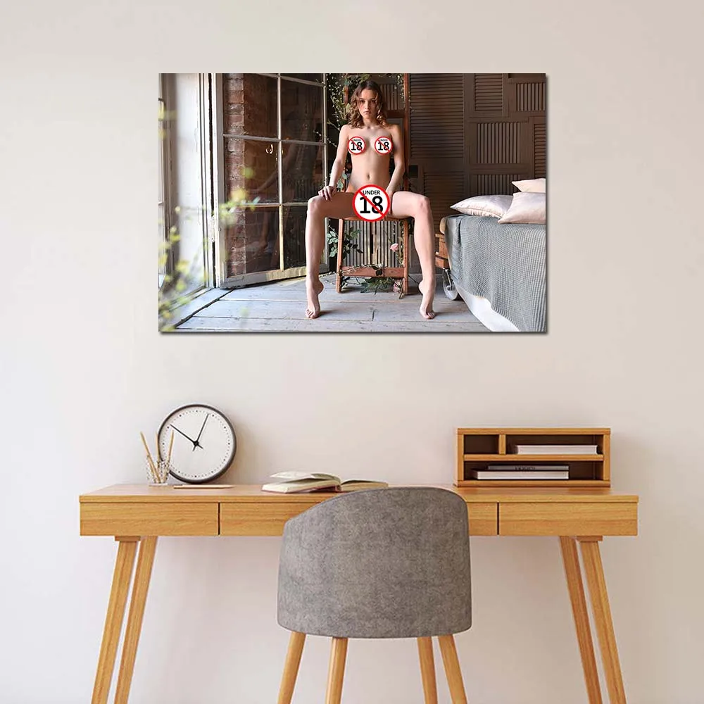 Sexy Charming Girl Wallpaper Wall Art Canvas Painting Beautiful Model Wall Pictures for Living Room Home Decor
