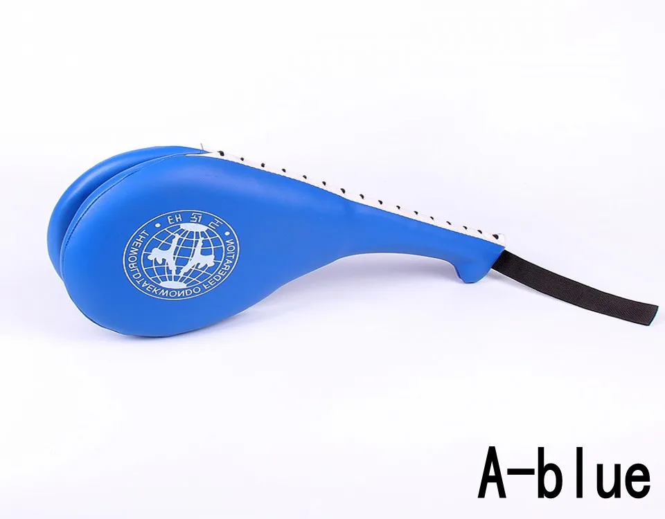 A-blue Тхэквондо Каратэ для детей и взрослых, боксерская Санда, тренировочная ручная мишень, кик-износ, коврик для латинских танцев, тренировочная мишень - Цвет: A-blue