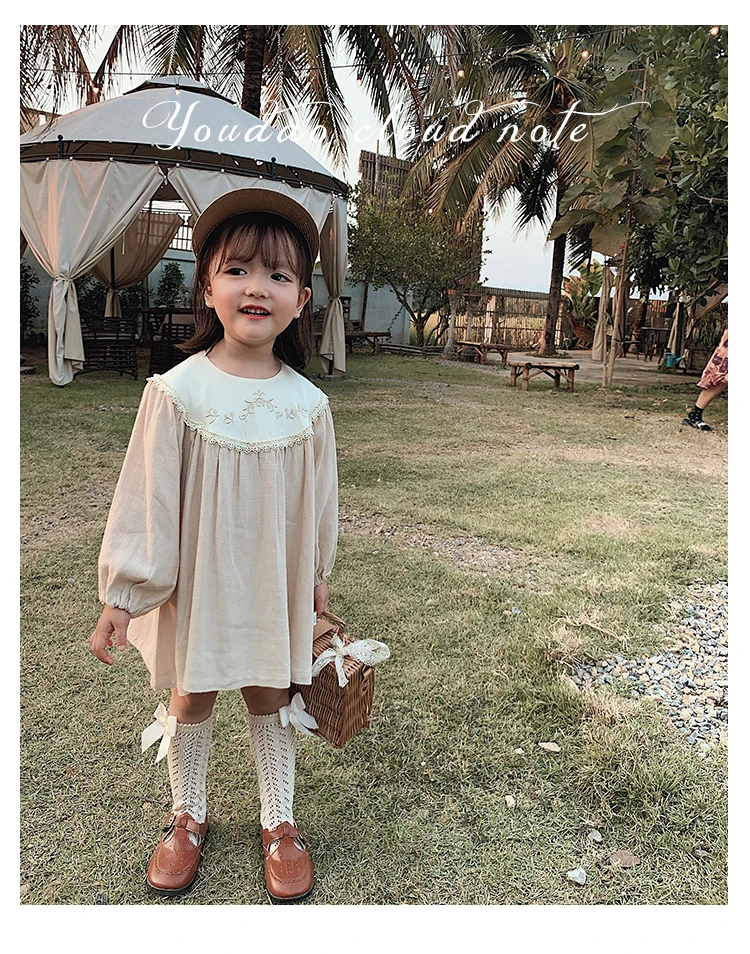 Vestidos para Meninas do Bebê Vestido de Princesa Doce Menina Vestido Primavera Outono Longo Mangas Compridas Palácio Estilo Crianças Bebê Bordado 2020 36 Mamãe e Bebê