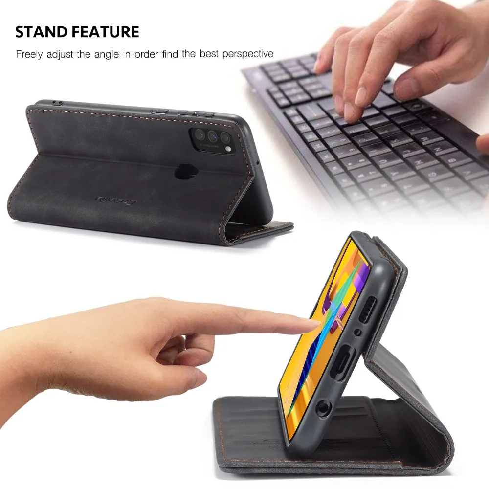 CaseMe Luxury Magnetic Retro Card Slot Stand Flip Cover For Samsung Galaxy M30S M21 Leather Wallet Case For Samsung M31 (12)