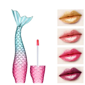 

9ml Pink Blue Gradients Lip Gloss Tube Mermaid Lip Glaze Bottle Empty Lipstick Bottles Transparent Cosmetic Packaging Container