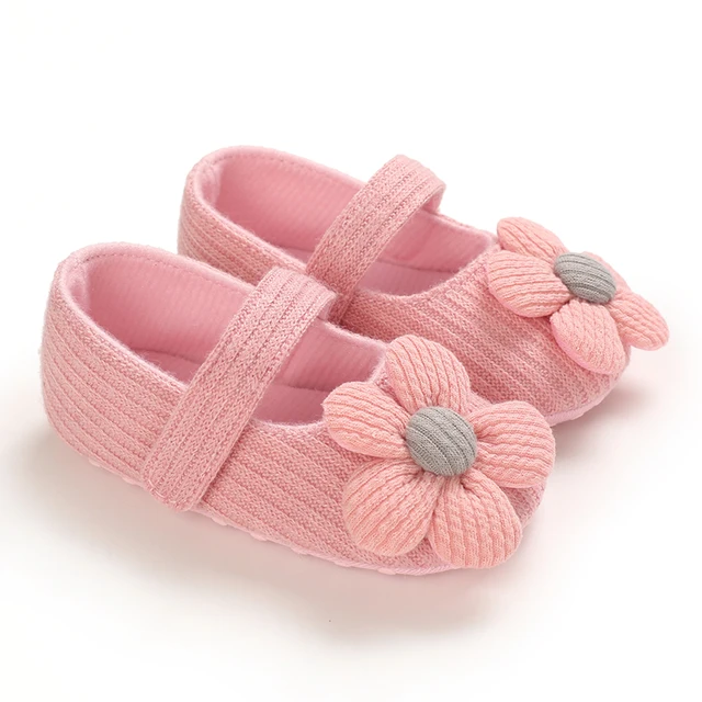Newborns Fashion Solid Color Casual Shoes Princess Shoes Soft-soled Sneakers 0-18 Months Baby Bed Shoes Baby Walking Shoes C-595