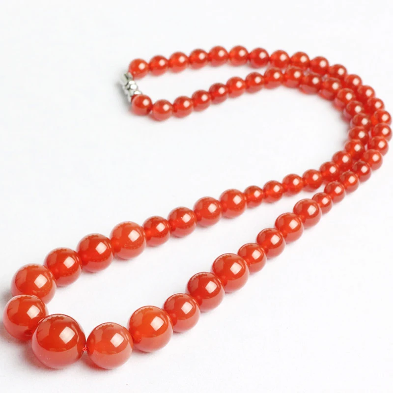 

Ожерелье оптовая продажа красный агат! Атмосферное благородный натуральный красный Manao та бразилии брюки-карго типа / нефрит подарочной коробке